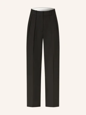 Mrs & Hugs Spodnie Z Materiału Typu Marlene schwarz