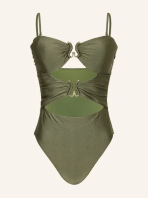 Mrs & Hugs Strój Kąpielowy Bandeau Z Wycięciami gruen ZIELONY