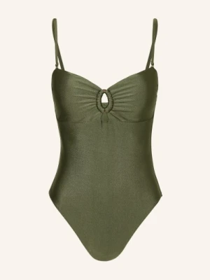 Mrs & Hugs Strój Kąpielowy Bandeau Z Wycięciami gruen ZIELONY
