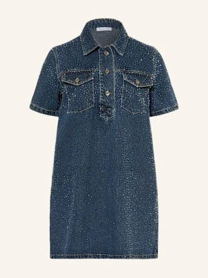Mrs & Hugs Sukienka Jeansowa Z Ozdobnymi Kamykami blau