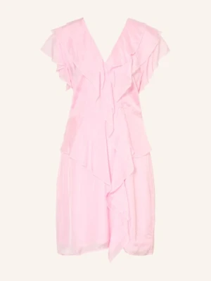 Mrs & Hugs Sukienka Koktajlowa Z Falbanami orange