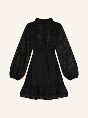 Mrs & Hugs Sukienka Koktajlowa Z Wolantami schwarz