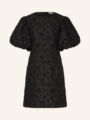 Mrs & Hugs Sukienka Koktajlowa Z Żakardu schwarz