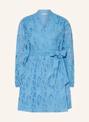 Mrs & Hugs Sukienka Kopertowa Z Koronki blau