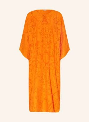 Mrs & Hugs Sukienka Letnia Typu Kaftan Z Rękawami 3/4 orange