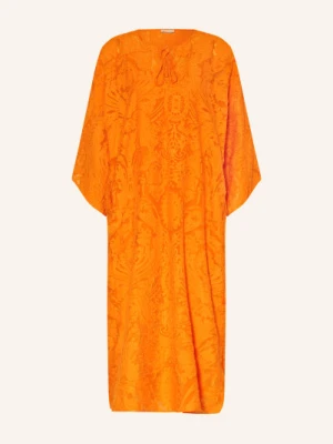 Mrs & Hugs Sukienka Letnia Typu Kaftan Z Rękawami 3/4 orange