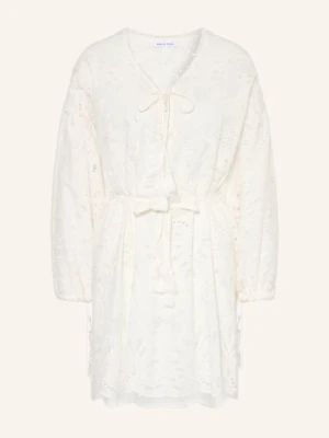 Mrs & Hugs Sukienka Plażowa Z Koronki Ażurowej weiss