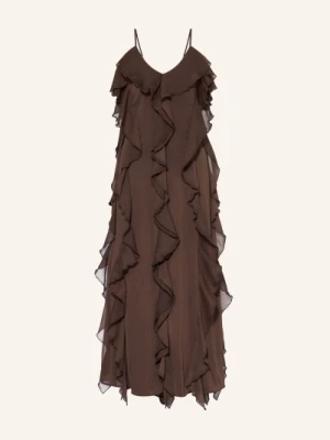 Mrs & Hugs Sukienka Z Falbanami braun