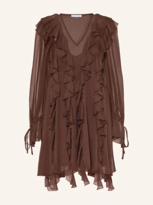 Mrs & Hugs Sukienka Z Falbanami braun