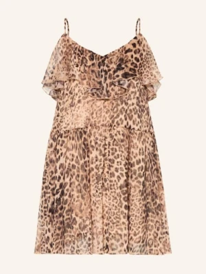 Mrs & Hugs Sukienka Z Falbanami braun