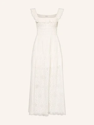 Mrs & Hugs Sukienka Z Koronki Ażurowej weiss