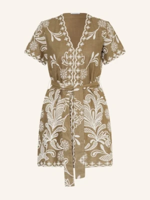 Mrs & Hugs Sukienka Z Lnu gruen