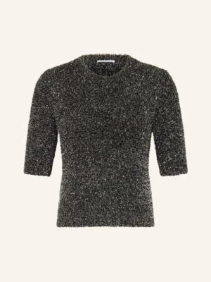 Mrs & Hugs Sweter Z Dzianiny Z Brokatową Przędzą schwarz