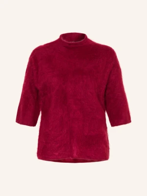 Mrs & Hugs Sweter Z Kaszmiru Z Rękawami 3 / 4 rot CIEMNOCZERWONY