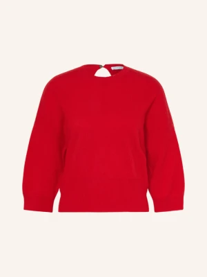 Mrs & Hugs Sweter Z Kaszmiru Z Rękawami 3/4 rot CZERWONY