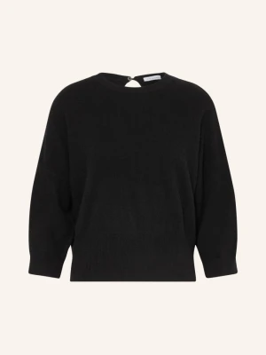 Mrs & Hugs Sweter Z Kaszmiru Z Rękawami 3/4 schwarz CZARNY