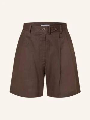 Mrs & Hugs Szorty Lniane braun