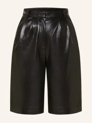 Mrs & Hugs Szorty Z Imitacji Skóry schwarz