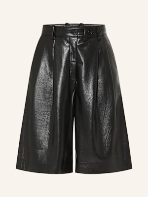 Mrs & Hugs Szorty Z Imitacji Skóry schwarz