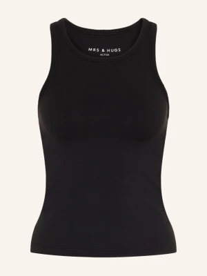 Mrs & Hugs Top Funkcyjny schwarz CZARNY