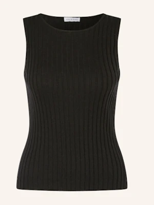 Mrs & Hugs Top Z Dzianiny schwarz