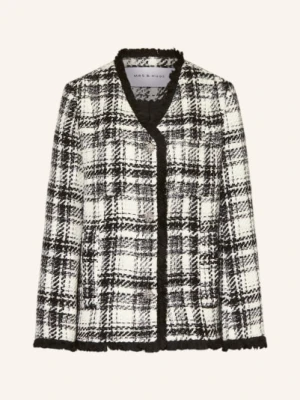 Mrs & Hugs Tweedowy Blezer Z Błyszczącą Przędzą weiss