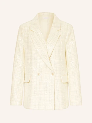 Mrs & Hugs Tweedowy Blezer Z Cekinami beige