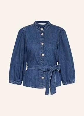 Msch Copenhagen Bluzka Jeansowa Mschrylan Elena Z Rękawami 3/4 blau