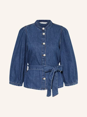 Msch Copenhagen Bluzka Jeansowa Mschrylan Elena Z Rękawami 3/4 blau