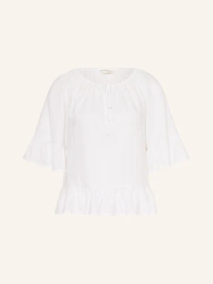 Msch Copenhagen Bluzka Mschryan Conella Z Dodatkiem Lnu weiss