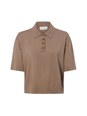 Msch Copenhagen Damska koszulka polo - MSCHTerine Kobiety Sztuczne włókno brązowy, XS/S