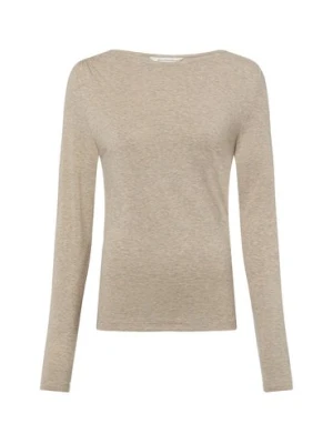 Msch Copenhagen Damska koszulka z długim rękawem z wełną - MSCHMelisse Kobiety Sztuczne włókno beżowy marmurkowy, XS/S
