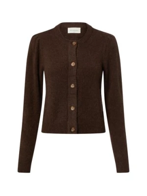 Msch Copenhagen Damski kardigan z zawartością wełny i alpaki - MSCHMiabelle Kobiety brązowy jednolity, XS/S