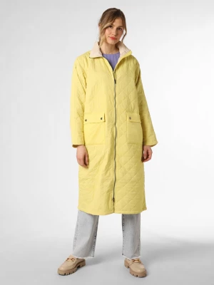 Msch Copenhagen Damski płaszcz pikowany Kobiety Sztuczne włókno żółty jednolity, S/M
