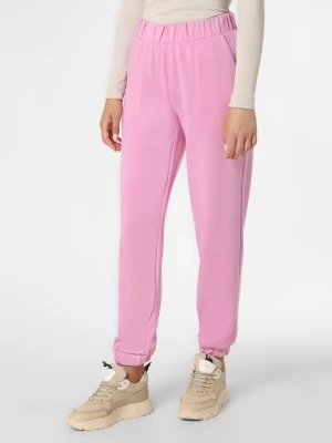Msch Copenhagen Damskie spodnie dresowe Kobiety Materiał dresowy różowy jednolity,