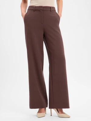 Msch Copenhagen Damskie spodnie materiałowe - MSCHMacy Michelle Kobiety brązowy jednolity,