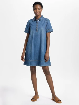 Msch Copenhagen Dżinsowa sukienka damska - MSCHTuro Alena Kobiety Bawełna (100%) niebieski,