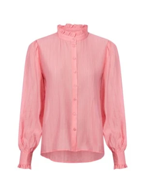 Msch Copenhagen Letnia bluzka damska - MSCHFemine Kobiety różowy jednolity,