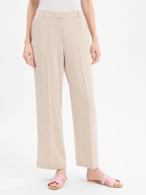 Msch Copenhagen Letnie spodnie z zawartością lnu - MSCHPennie Ginie Kobiety len beżowy,