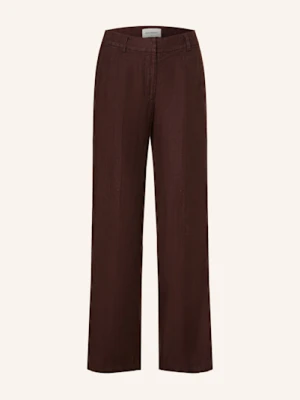 Msch Copenhagen Spodnie Z Lnu Mschnaira Claritta braun