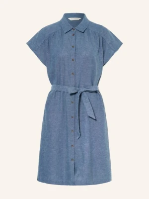 Msch Copenhagen Sukienka Koszulowa Mschviana Ginia Z Lnu blau