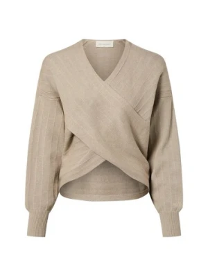 Zdjęcie produktu Msch Copenhagen Sweter damski z dzianiny - MSCHZine Rachelle Kobiety brązowy|beżowy, S/M