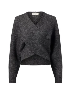 Msch Copenhagen Sweter damski z zawartością alpaki - MSCHZinelle Kobiety szary marmurkowy, XS/S