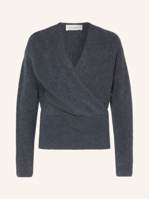 Msch Copenhagen Sweter Mschbondie Hope Z Efektem Kopertowym blau SZARY