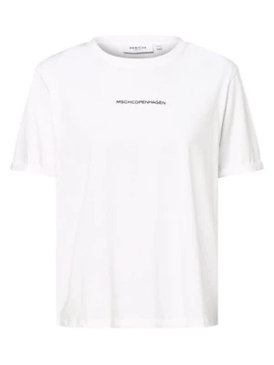 Msch Copenhagen T-shirt damski Kobiety Bawełna biały nadruk, S/M