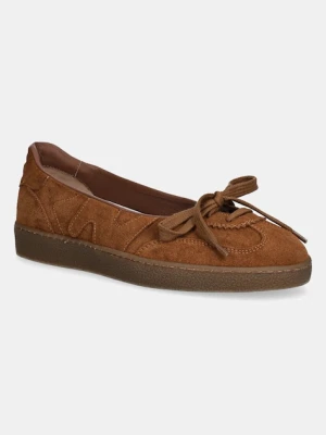 MSGM baleriny zamszowe kolor brązowy 3941MDS024 996