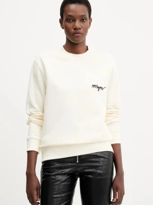 MSGM bluza bawełniana damska kolor beżowy z aplikacją 2000MDM543.300001