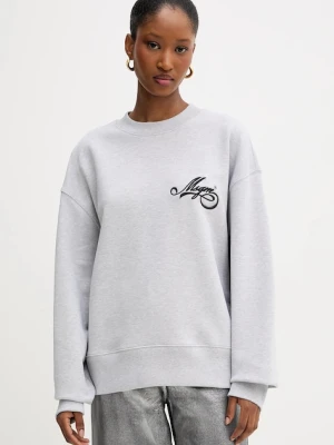 MSGM bluza bawełniana damska kolor szary z aplikacją 3941MDM80.257793