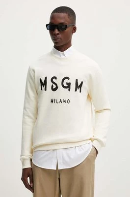 MSGM bluza bawełniana męska kolor biały gładka 2000MM513.200001
