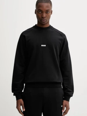 MSGM bluza bawełniana męska kolor czarny gładka 2000MM503.300000